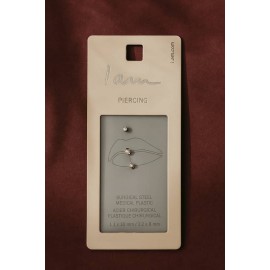 پیرسینگ لب دو عددی نقره 925 عیار برند i am