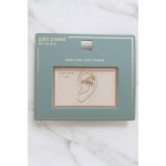 پیرسینگ گوش طرح گلبرگ درخشان روکش طلا