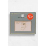 پیرسینگ گوش طرح سه نگین درخشان روکش طلا