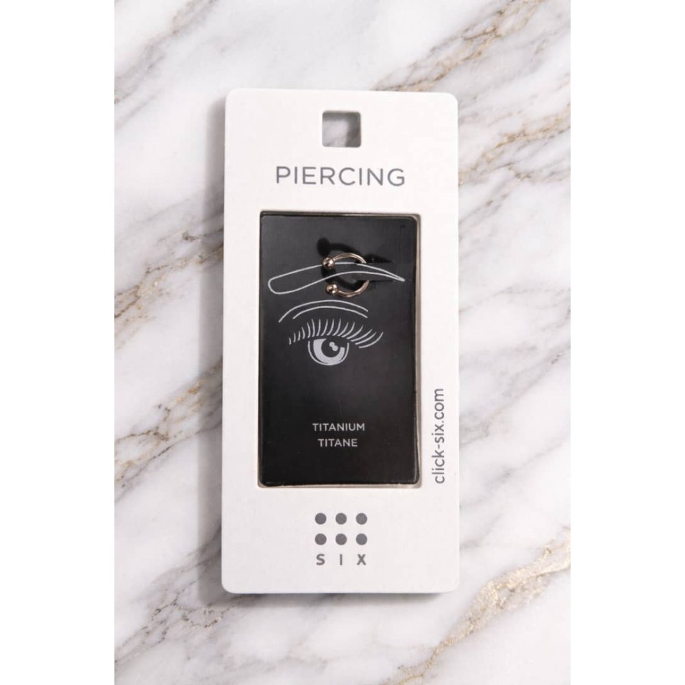 پیرسینگ ابرو تیتانیومی برند six