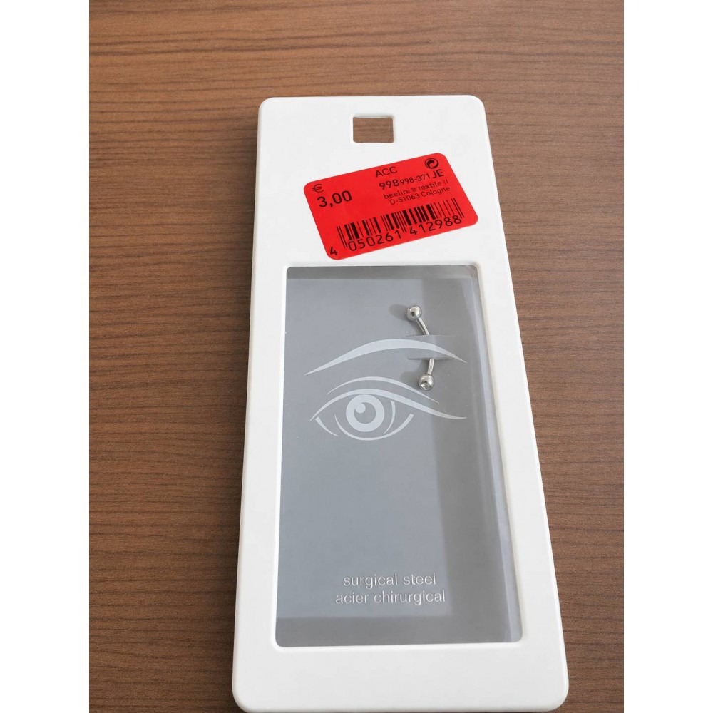 پیرسینگ ابرو استیل نگین دار برند accessories