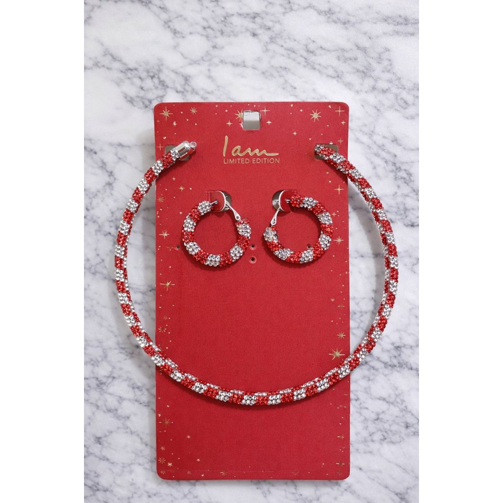 نیم ست گوشواره و گردنبند کریسمسی برند آلمانی I am