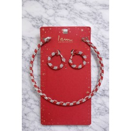 نیم ست گوشواره و گردنبند کریسمسی برند آلمانی I am